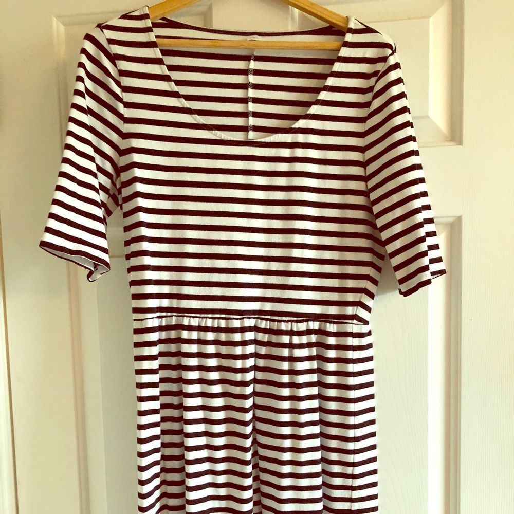 Black and White striped Dress